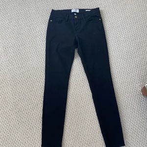 Frame skinny jeans in black
